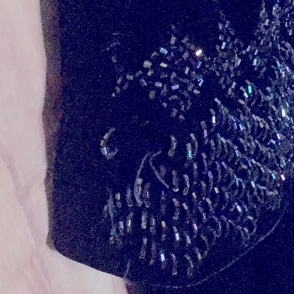 Vintage R & M RICHARD Navy velvet DRESS - Picture 9 of 16